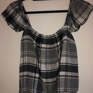 Black and white checkered top